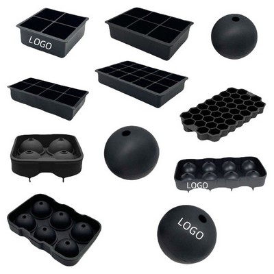 Silicone Square And Sphere Flexible Ice Cube Mold